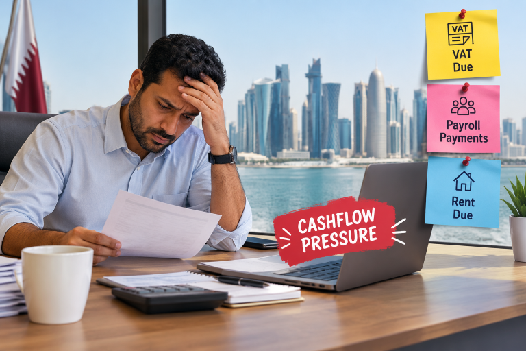 When VAT, Payroll, and Rent Hit Together Cashflow Pressure on Small Businesses in Qatar