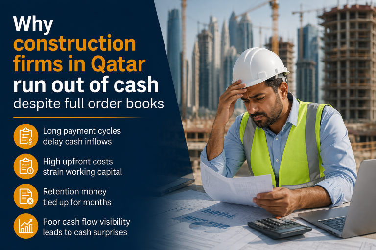 Why construction firms in Qatar run out of cash despite full order books